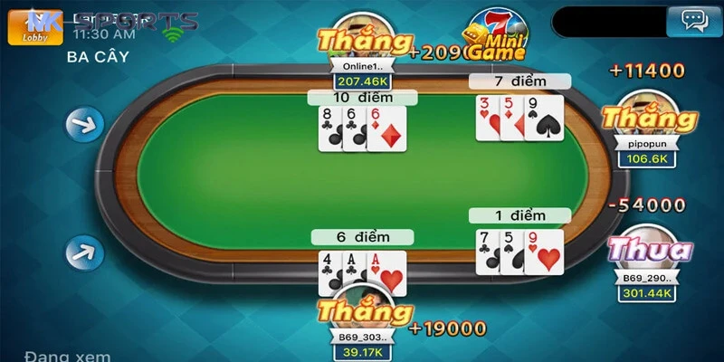 Bài 3 cây là game chơi đơn giản khá phổ biến hiện nay